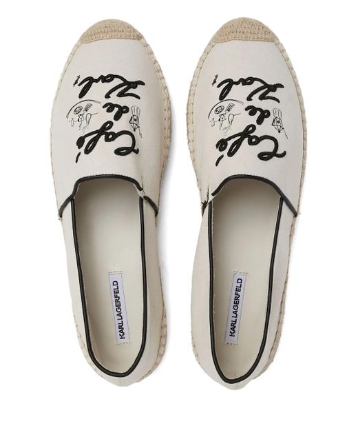 Karl Lagerfeld White Kamini Espadrilles
