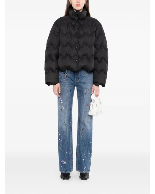 JNBY Black Wave-Quilted Jacket