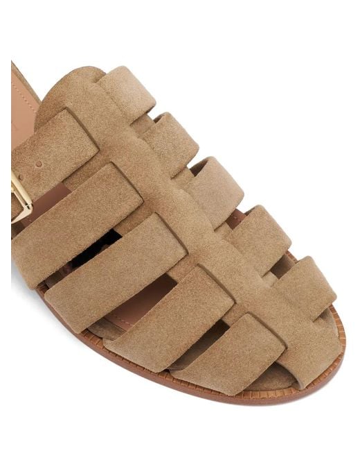 Malone Souliers Brown Theresa Cage-Style Mules