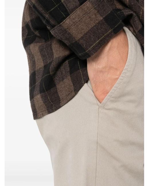 Woolrich Natural Tailored Twill Stretch-Cotton Trousers for men