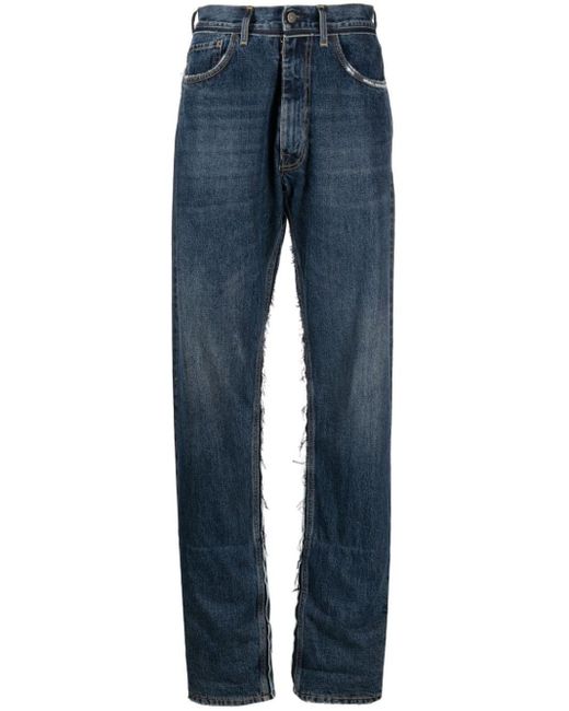 Jeans a gamba ampia con effetto vissuto di Maison Margiela in Blue