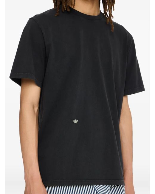 J.W. Anderson Black Embroidered-Detail T-Shirt for men