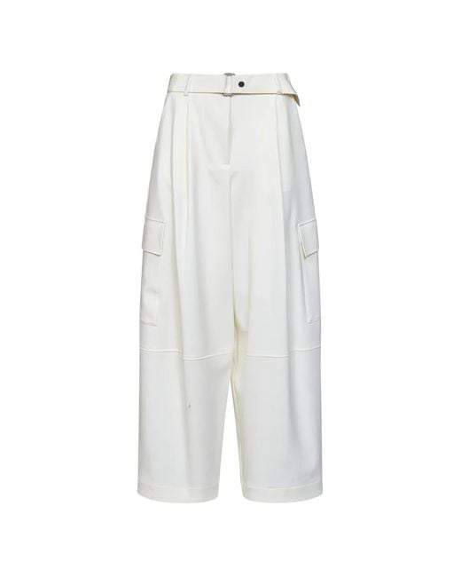 P.A.R.O.S.H. White Belted Cargo Pants