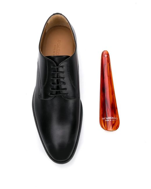 Scarosso Black Emilio Derby Shoes for men
