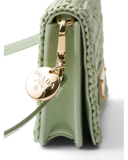 Prada Green Crochet Card Holder
