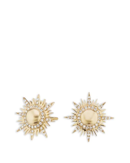 Sorellina Natural Diamond Sun Stud Earrings