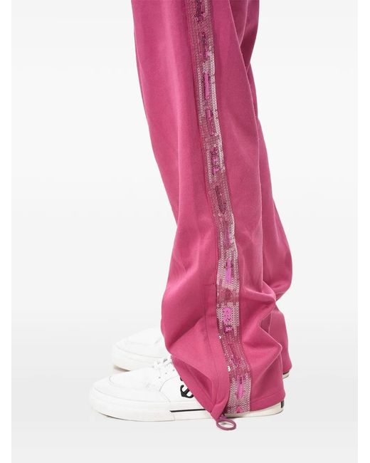Off-White c/o Virgil Abloh Pink Sequin-Stripe Track Pants for men