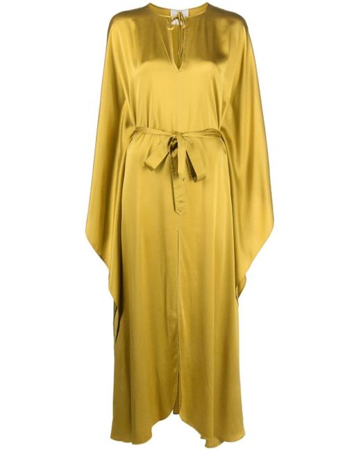 Forte Forte Yellow Silk Kaftan Dress
