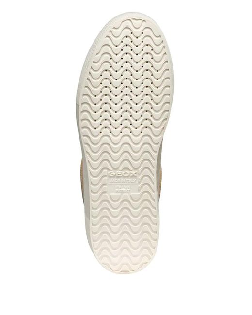 Sneakers Claudin A Con Inserti Metallizzati di Geox in Natural