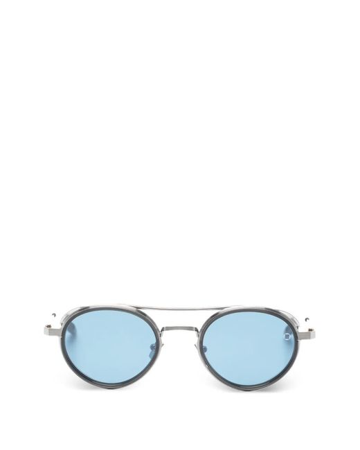 Akoni Blue Astria Round-Frame Sunglasses