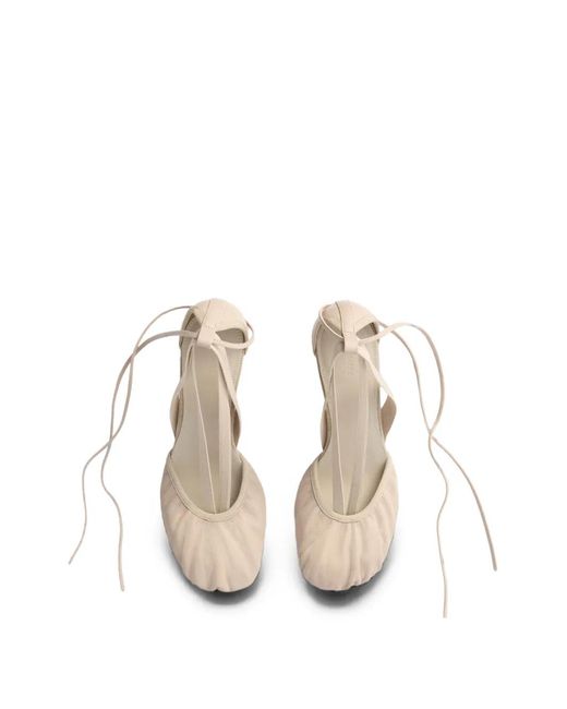Lemaire White 80Mm Pedille Heeled Ballerinas