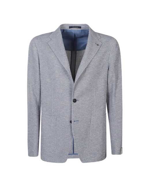 Tagliatore Blue Notched-Lapel Blazer for men