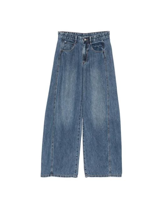 JNBY Blue Wide-Leg Pants