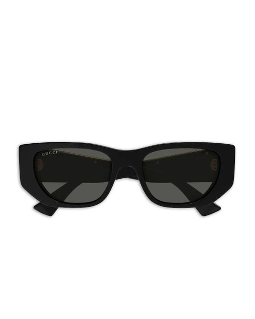 Gucci Black Stripe Geometric Sunglasses