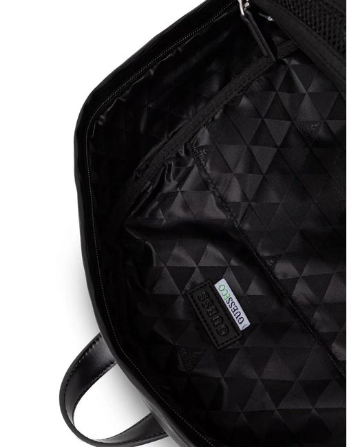 Guess Black Sac À Dos Milan Texturé À Plaque Logo for men