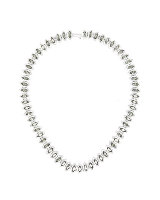 DARKAI White Tennis Marquise-Cut Crystal Necklace