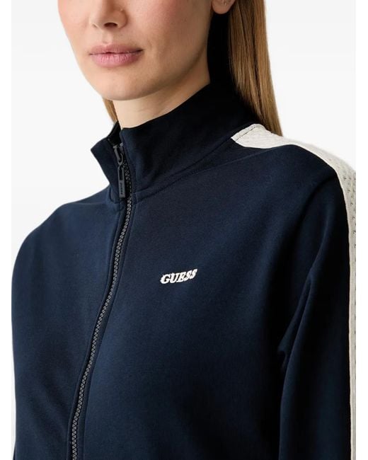 Bomber Con Logo E Zip di Guess in Blue