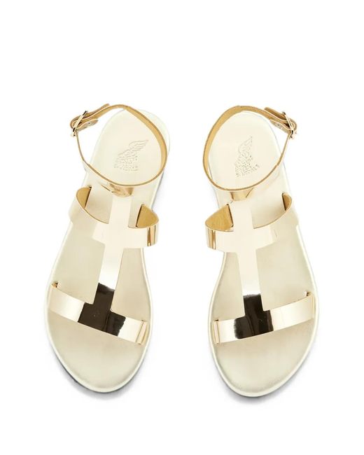 Ancient Greek Sandals White Sandales Fedra