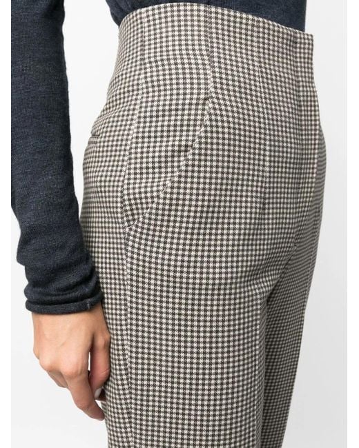 Circolo 1901 Gray Cropped Straight-Leg Trousers