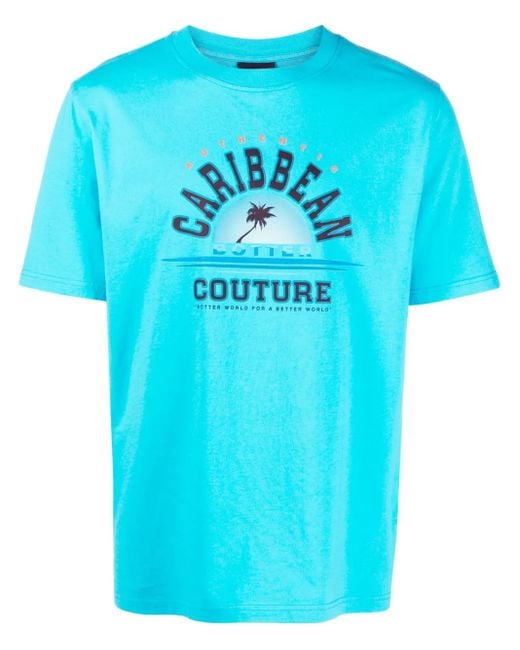 BOTTER Blue Slogan-Print Organic Cotton T-Shirt