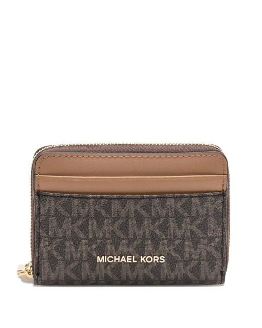 Michael Kors Gray Monogram Zip Wallet