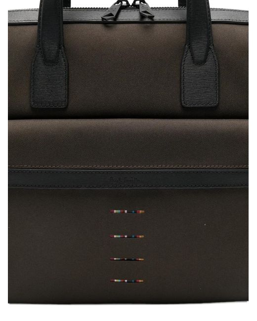 Paul Smith Black Folio Front-Pocket Briefcase for men
