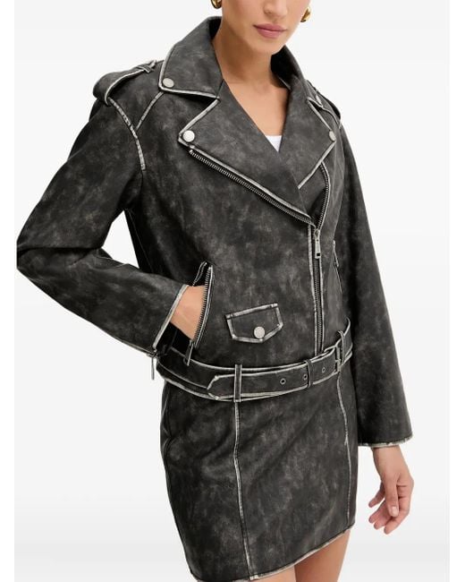Guess Gray Belted Zip Jacket