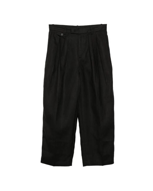 JNBY Black Pleated Cropped Trousers
