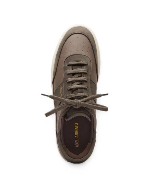 Axel Arigato Brown Orbit Panelled Leather Sneakers for men