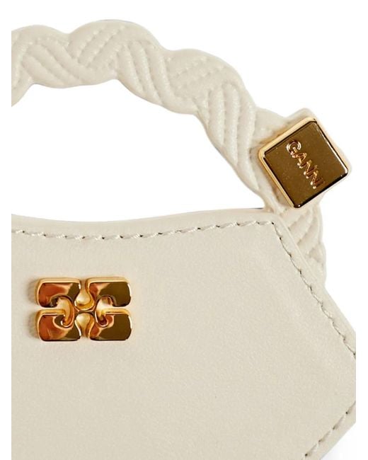 Ganni White Bou Nano Braided-Handle Charm