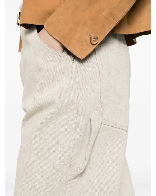 ViCOLO White Lena Buttoned Frayed Jeans