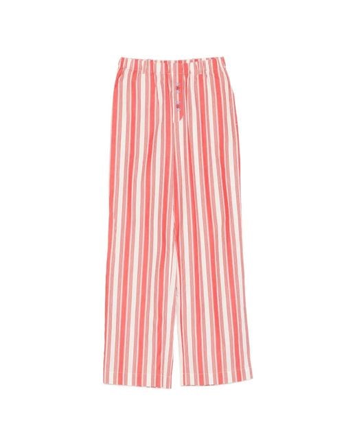 Stine Goya Pink Striped Button Trousers