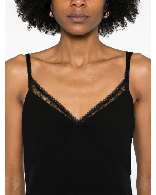 Vince Black Lace-Trim Top