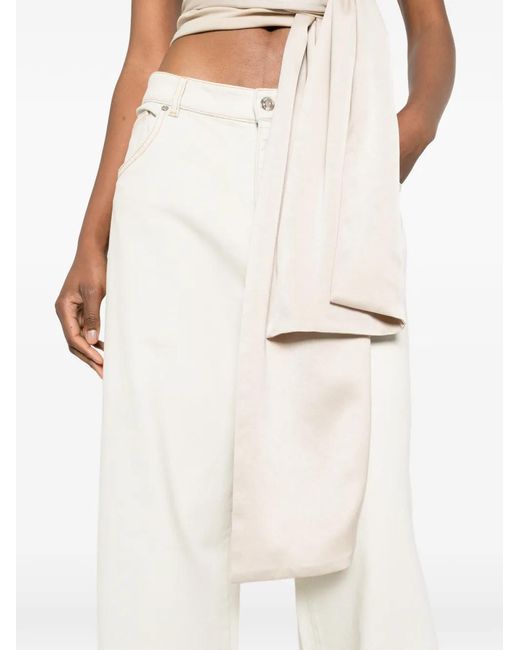 Blumarine White Wide-Leg Jeans