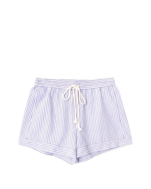Xirena White Gabby Striped Mini Shorts