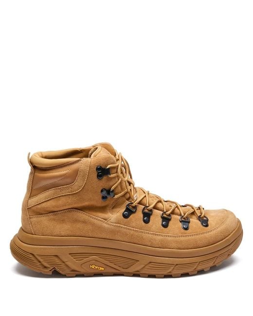 Suicoke Brown Lace-Up Suede Boots