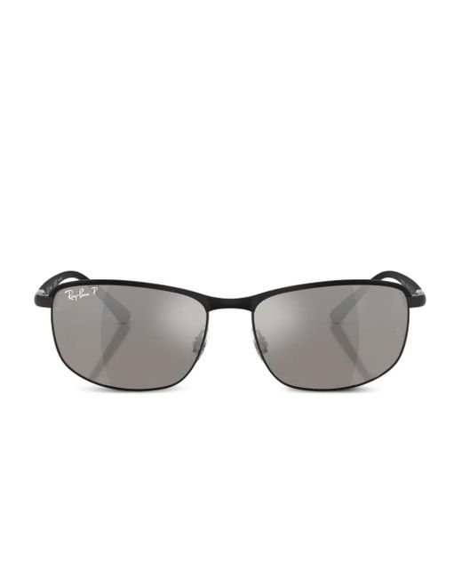 Ray-Ban Gray Rimless Mirrored Sunglasses