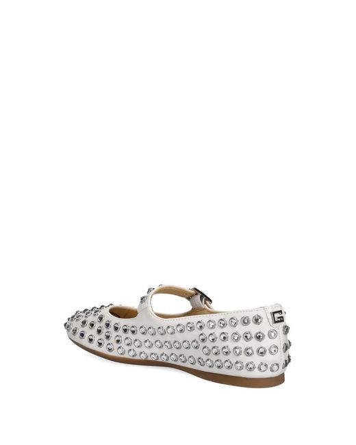 Guess White Studded Ballet Flats