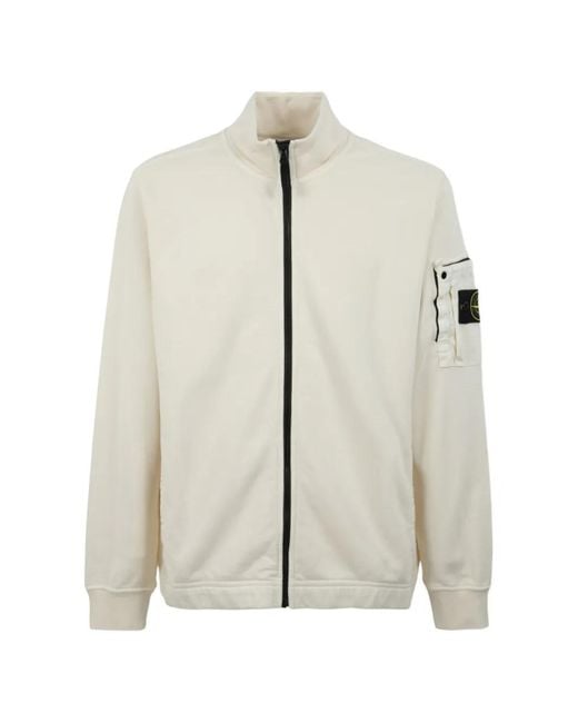 Stone Island Natural 6100018 Cotton Fleece Jacket for men
