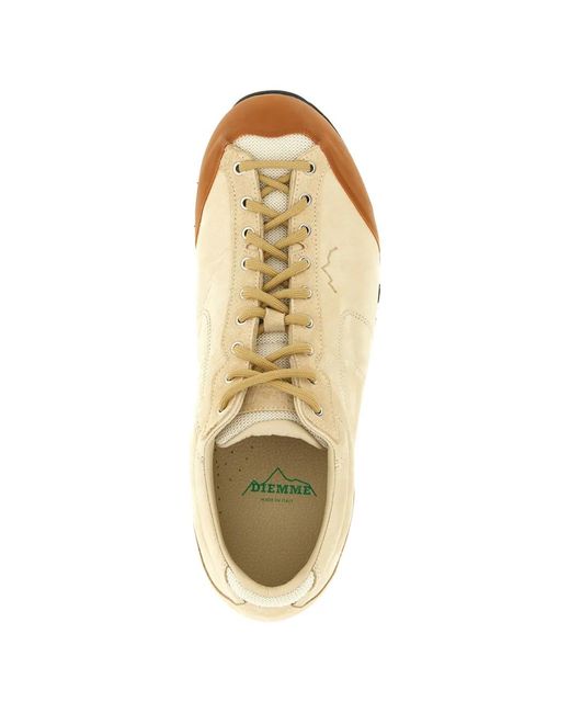 Diemme White Movida 92 Embossed-Logo Nubuck Sneakers for men