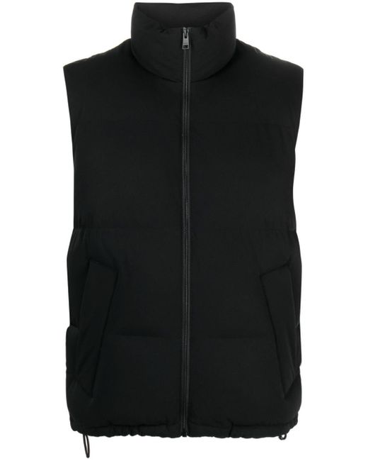 Sandro Black Padded Zip-up Gilet for men
