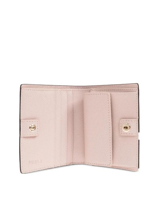 Furla Pink Camelia Logo Wallet