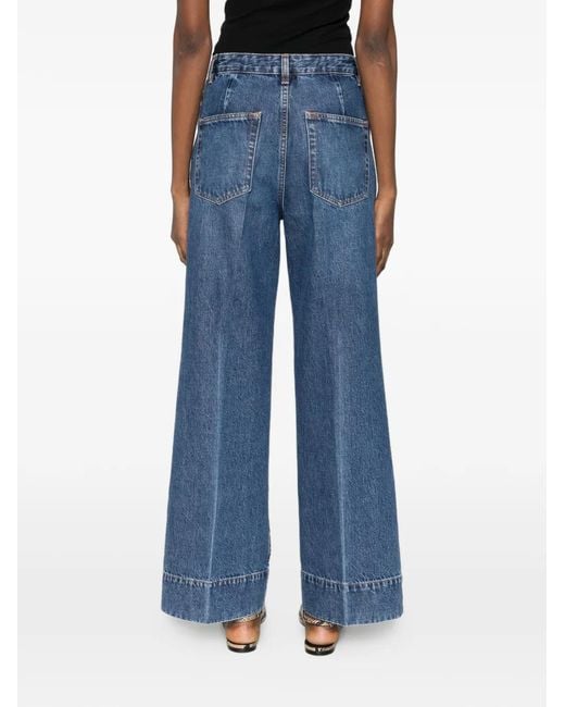 FRAME Blue The Slice Flared Jeans