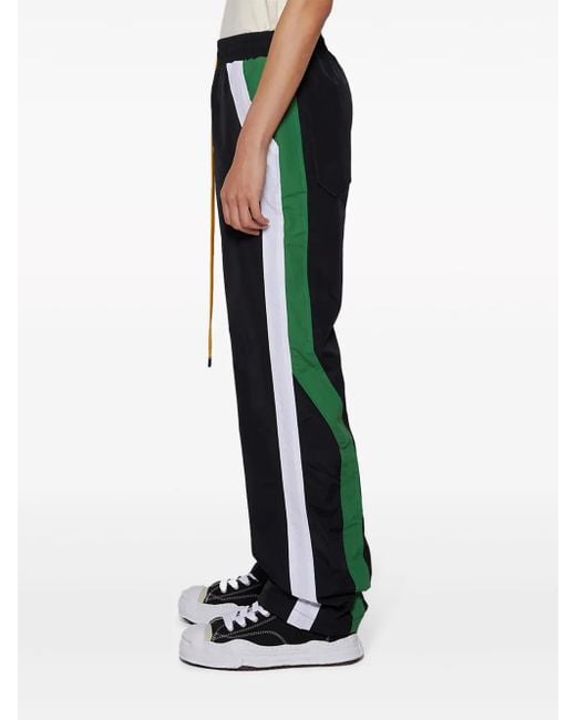 Rhude Black Colour-Block Track Pants for men