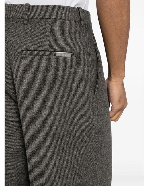 Helmut Lang Gray Cropped Zoot Pants for men