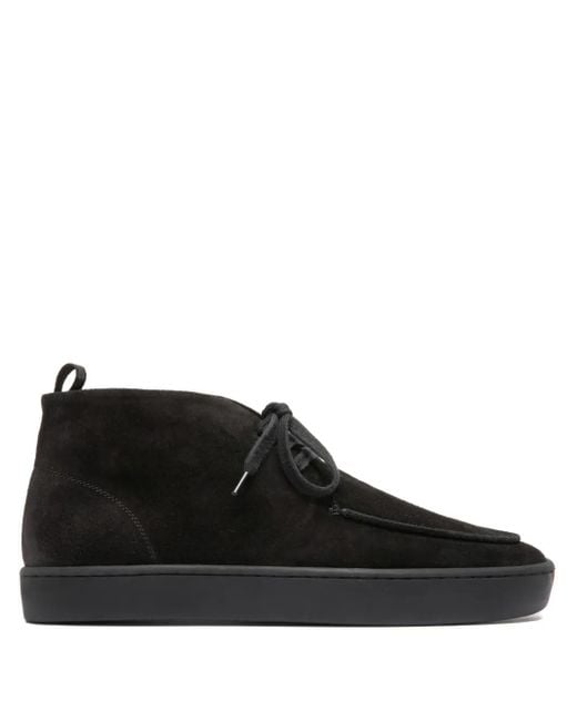 メンズ Officine Creative レースアップ スエードスニーカー Black