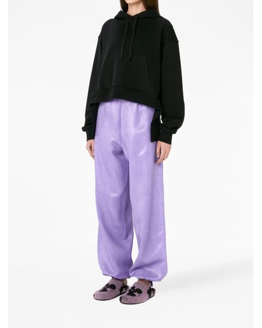 J.W. Anderson Purple Drawstring-hem Wide-leg Trousers