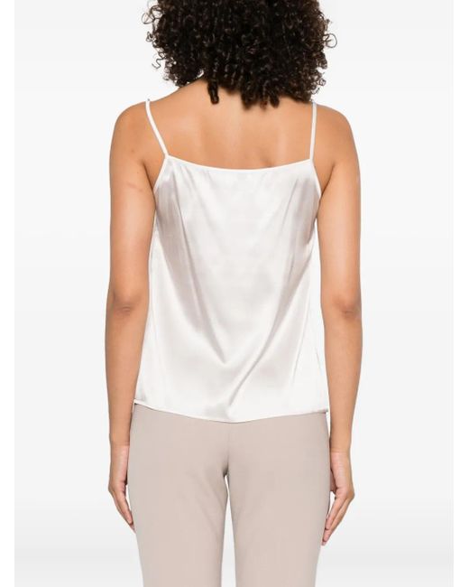 Peserico White Stretch-Silk Top