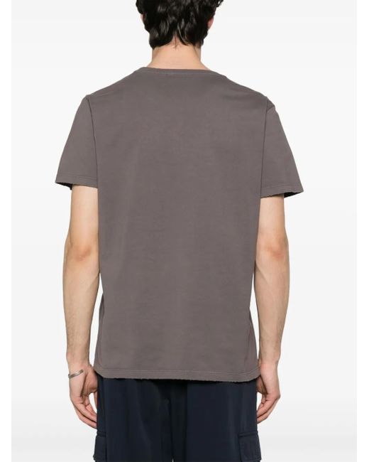 Dondup Gray Logo-Print T-Shirt for men