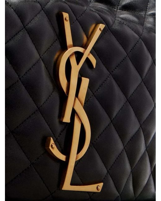 Saint Laurent Black Icare Quilted Leather Shoulder Bag